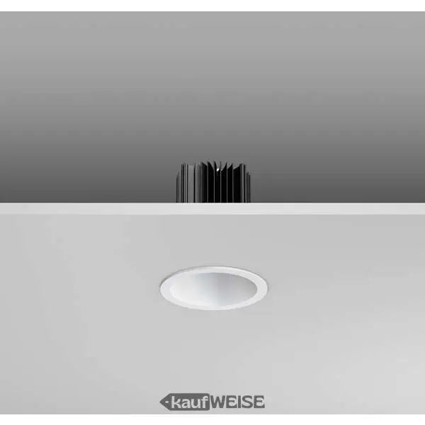 Weiße Einbaum-Deckenleuchte mit schwarzen Gitterdesign, RZB Levido LED 11W DALI