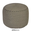 Weishäupl Pouf Tabouret Moyen – Intérieur Extérieur Taupe