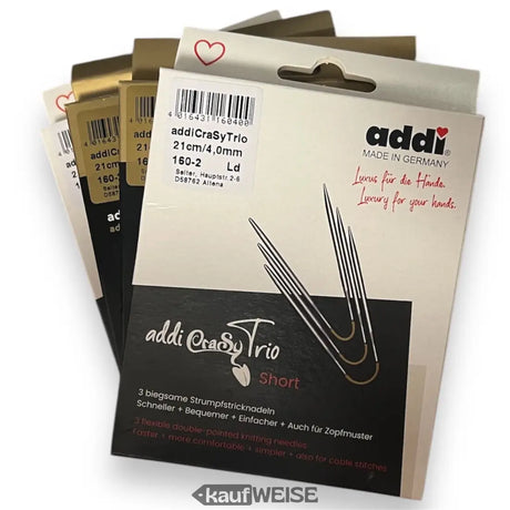 addiCraSyTrio Short Metal (21 cm) – Pour gants et bébés | Haut en dentelle | Fabriqué en Allemagne