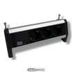Prise de table Bachmann DESK 2 (Schuko 3 voies) | Profilé en aluminium | Matériel de montage inclus | Fabriquée en Allemagne