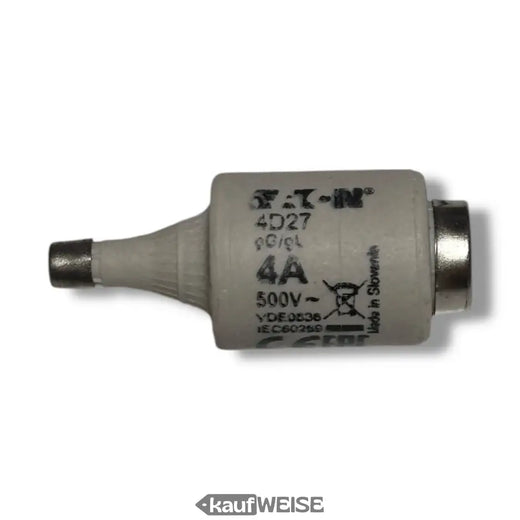 Fusible Eaton 4D27 4A 500V (paquet de 5) | DII E27, à fusion lente (gG/gL)
