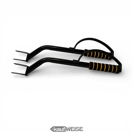 Hoverkart Lenkhebel Set Schwarz-Gelb, Metall 42cm mit Gummigriffen
