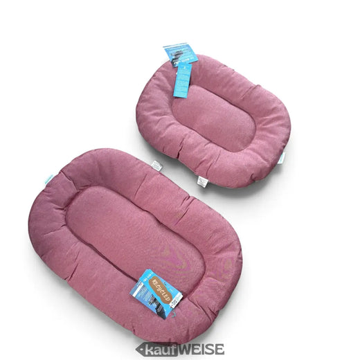Panier pour chien rose, ovale | Lilas chiné, matériaux recyclés, Made in Italy | 60 x 46 ou 80 x 50 cm