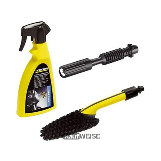 Kit de nettoyage moto Kärcher (3 pièces) pour nettoyeurs haute pression K2-K7 | comprenant un nettoyeur 3 en 1, une brosse de lavage et une buse 360°