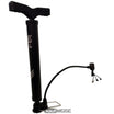 Pompe à vélo sur pied LeiPoS Mini, noire | Portable et télescopique (33-52 cm) | Comprend 3 adaptateurs | Pompe à air compacte