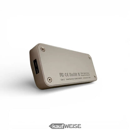 Silberner USB 3.0 Hub für Magewell USB Capture HDMI Gen 2, rechteckig mit Schrauben und Zertifizierungen