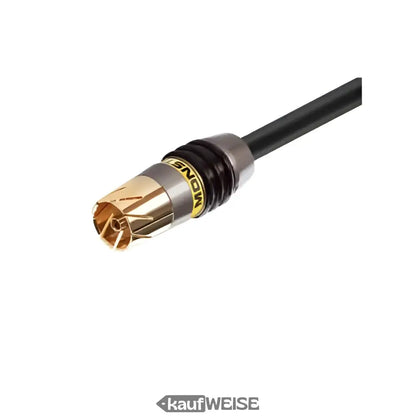 Monster Antennenkabel 1,5m mit dual abgeschirmtem Coaxialkabel und vergoldetem Stecker