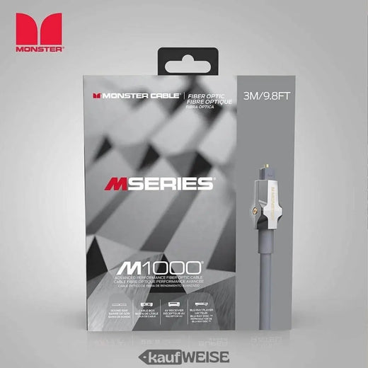 Câble Toslink à fibre optique Monster M1000 (3 m) pour audio haut de gamme