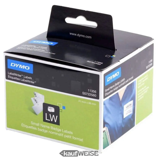 Dymo Étiquettes nominatives originales 11356 (S0722560) | 300 pièces/rouleau | Pour LabelWriter 450, 4XL et bien plus encore.
