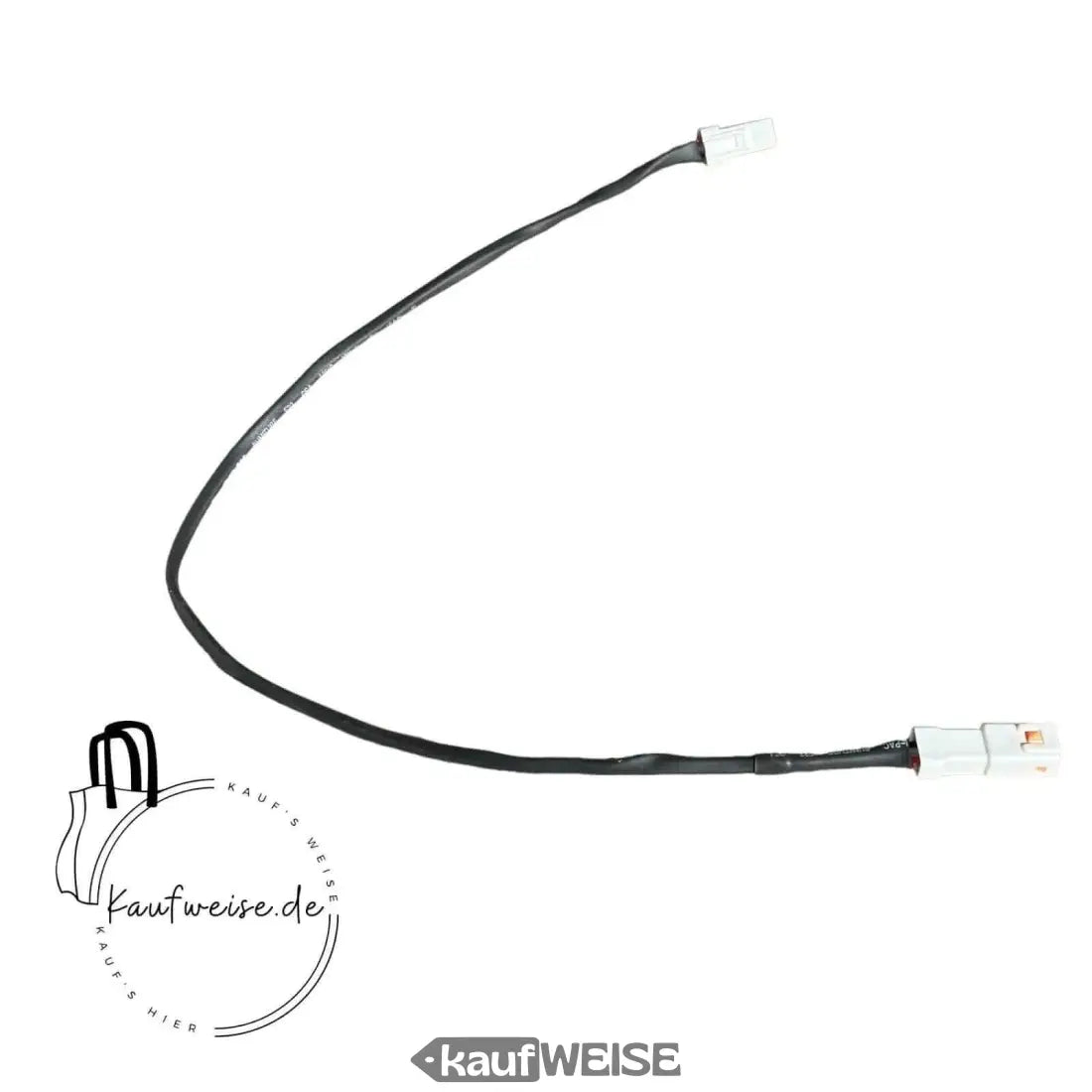 Schwarzes Kabel mit weißen Steckern für Original VanMoof Verlängerungskabel 320mm