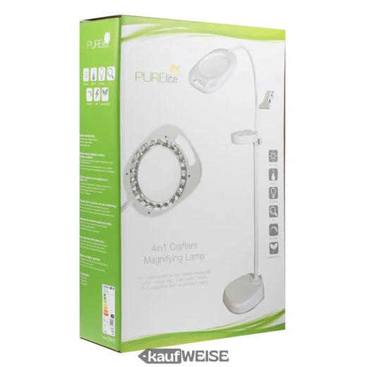 Lampe loupe LED Purelite 4 en 1, dimmable avec pied