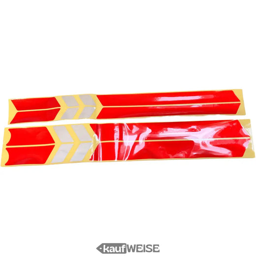 Kit d'autocollants réflecteurs Xiaomi M365/Pro (16 pièces) | Rouge et argent | 2 tailles (étroite et large)