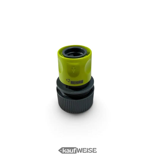 Raccord universel pour tuyau d'arrosage Rehau 3/4 pouce (19 mm) | Poignée caoutchoutée | Système de fixation rapide pour tuyaux d'arrosage