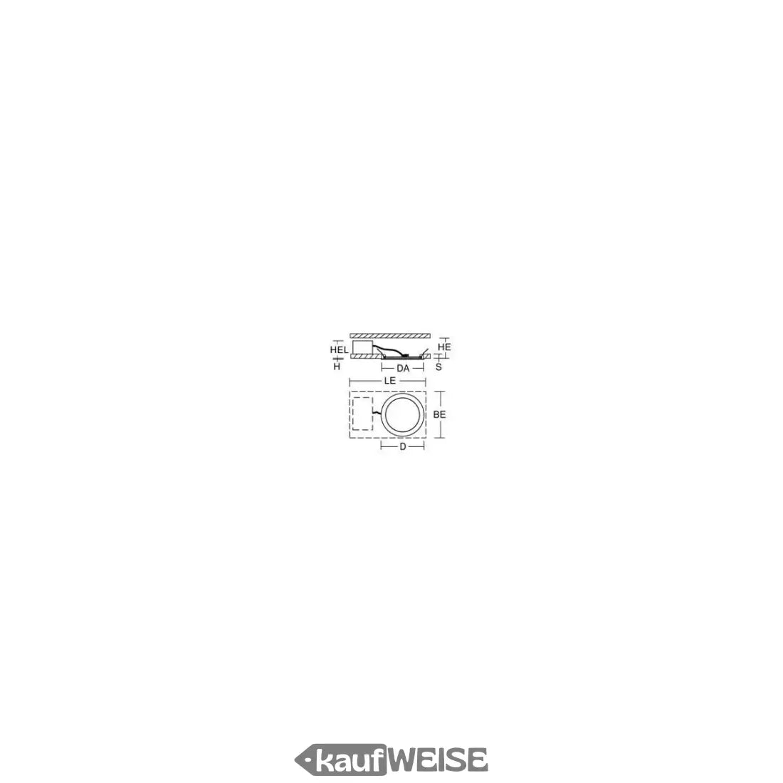 Weiße Keramikspüle mit schwarzem Abfluss und Silberarmatur im Produkt RZB Toledo Flat LED Downlight DALI