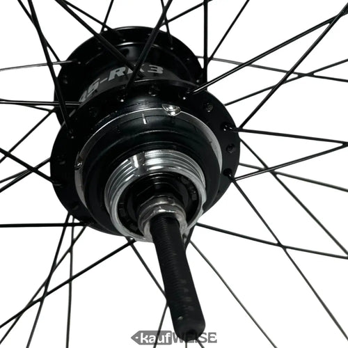 Schwarzer Fahrradnaben-Hub mit Speichen für Sturmey-Archer RS-RK3 3-Gang Nabenschaltung