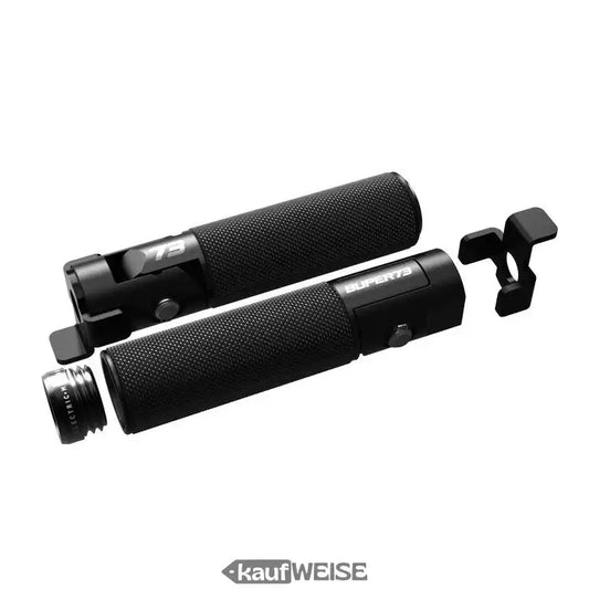 Detachable schwarze strukturierte Lenkergriffe für Super73 Klappbare Fußrasten