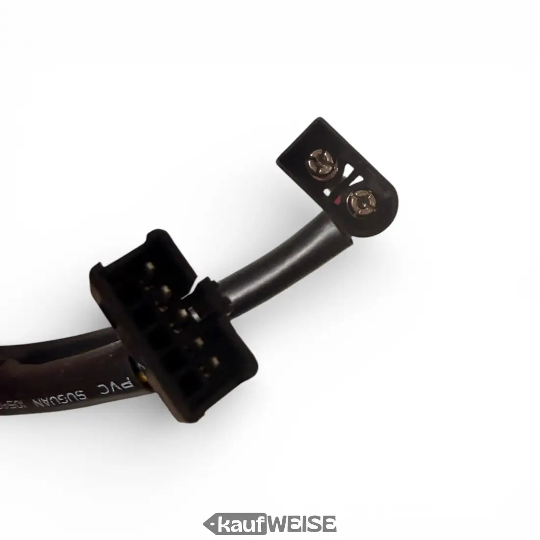 Schwarzes PVC-Kabel mit zwei schwarzen Steckern und Metall-Schrauben für Taotao Hoverboard TDI8014-1