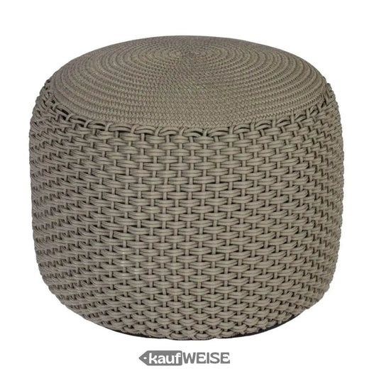Weishäupl Pouf Tabouret Moyen – Intérieur Extérieur Taupe