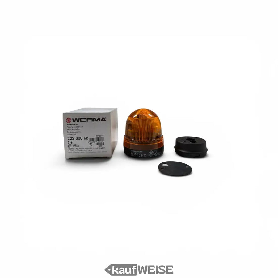 WERMA Lampe torche au xénon 222.300.68 | Orange 24 V CA/CC | Installation IP65