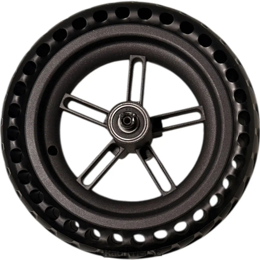 Roue arrière complète pour trottinette électrique Xiaomi (8,5 pouces) | Pneu plein en caoutchouc alvéolé | Increvable et prête à installer | Compatible avec les modèles M365, Pro 2 et 1S